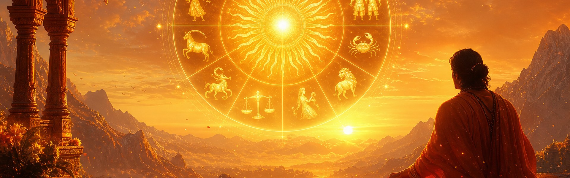 Daily horoscope zodiac wheel